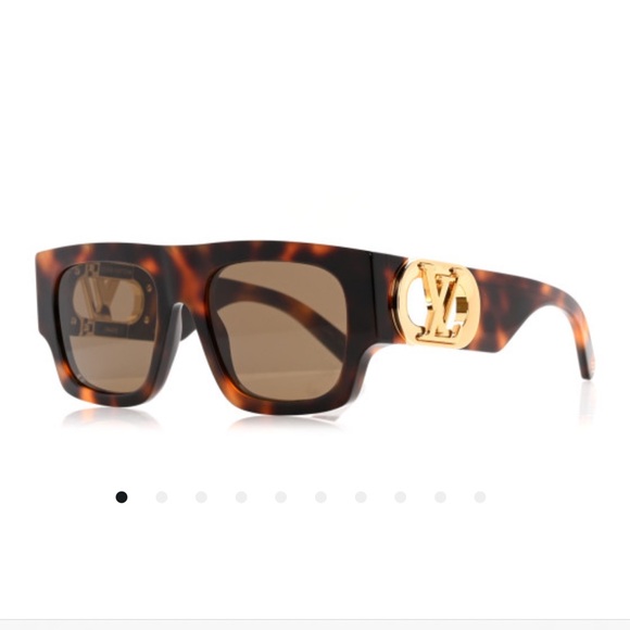 Louis Vuitton Acetate LV Link Square Sunglasses Z1479W Dark Tortoise - Picture 10 of 10